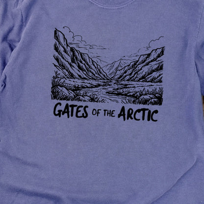 Gates of the Artic Line Drawing Premium Long Sleeve