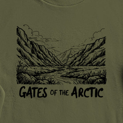 Gates of the Artic Line Drawing Crewneck Sweatshirt