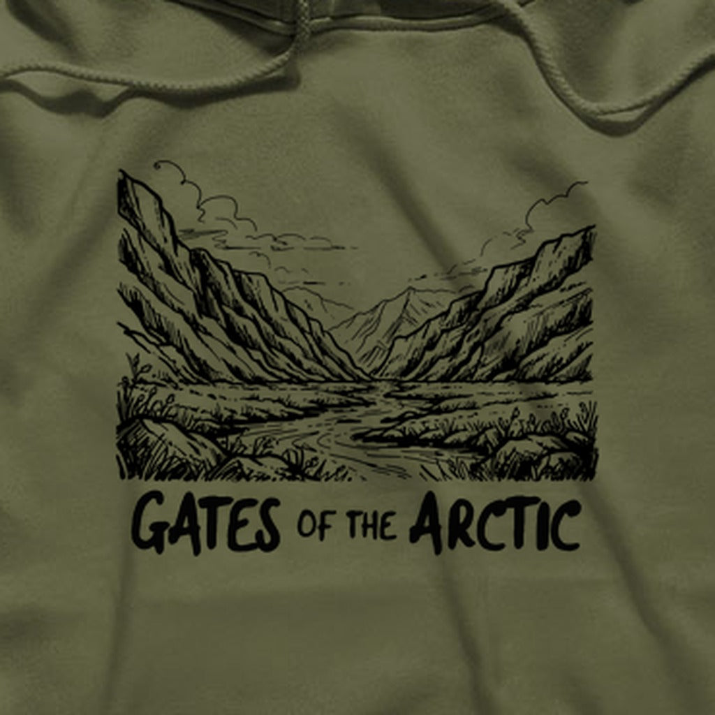 Gates of the Artic Line Drawing Hoodie