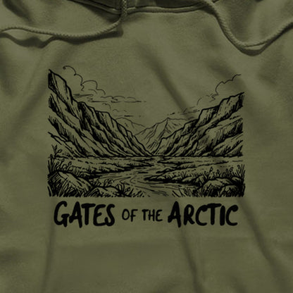 Gates of the Artic Line Drawing Hoodie