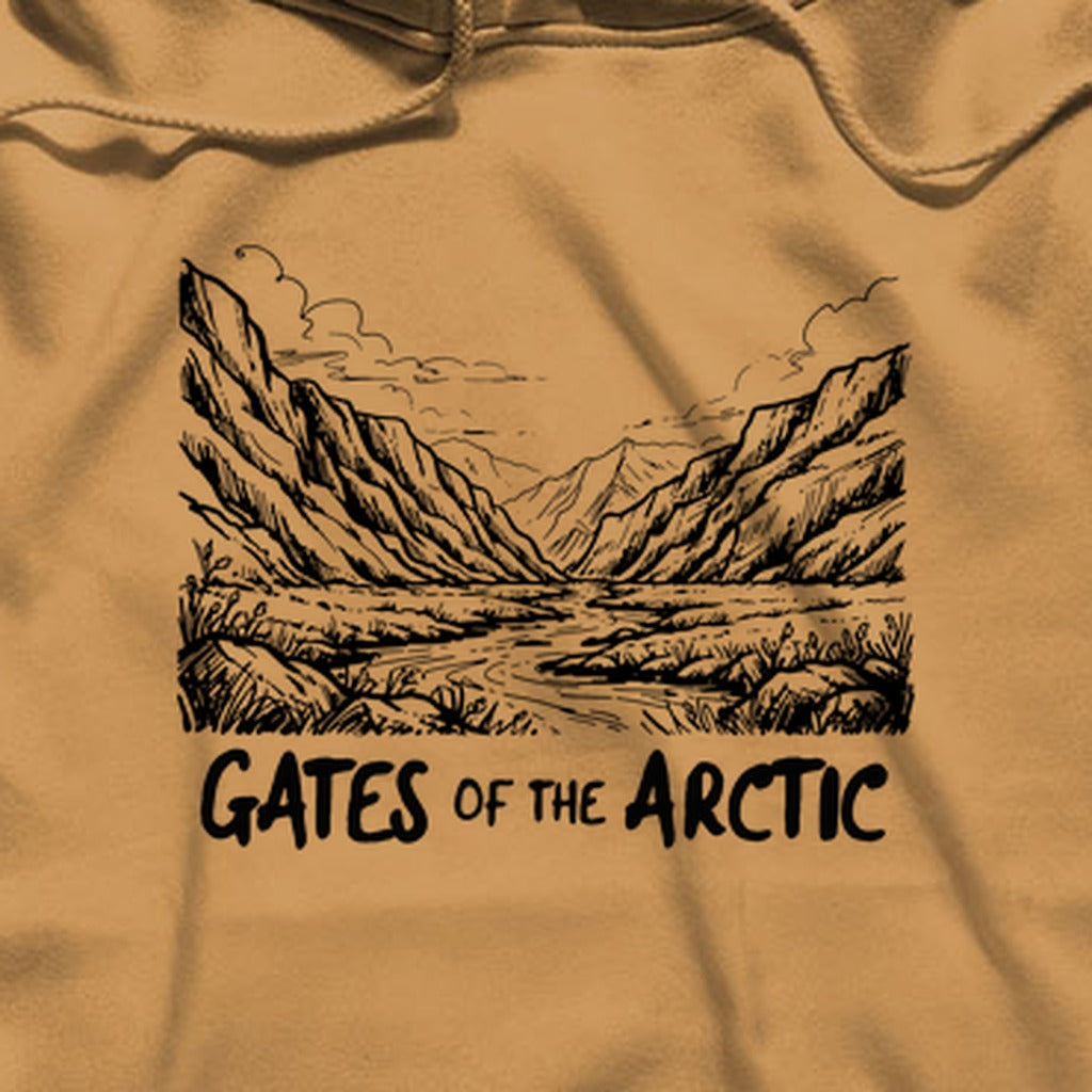 Gates of the Artic Line Drawing Hoodie