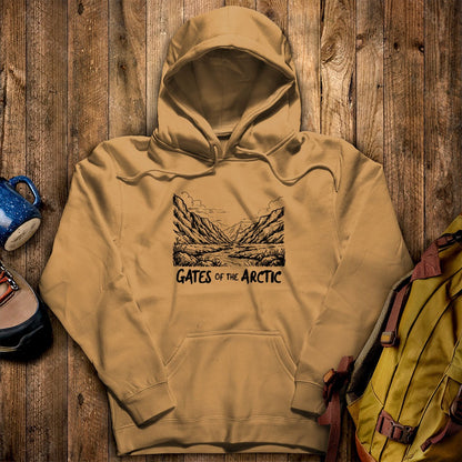Gates of the Artic Line Drawing Hoodie
