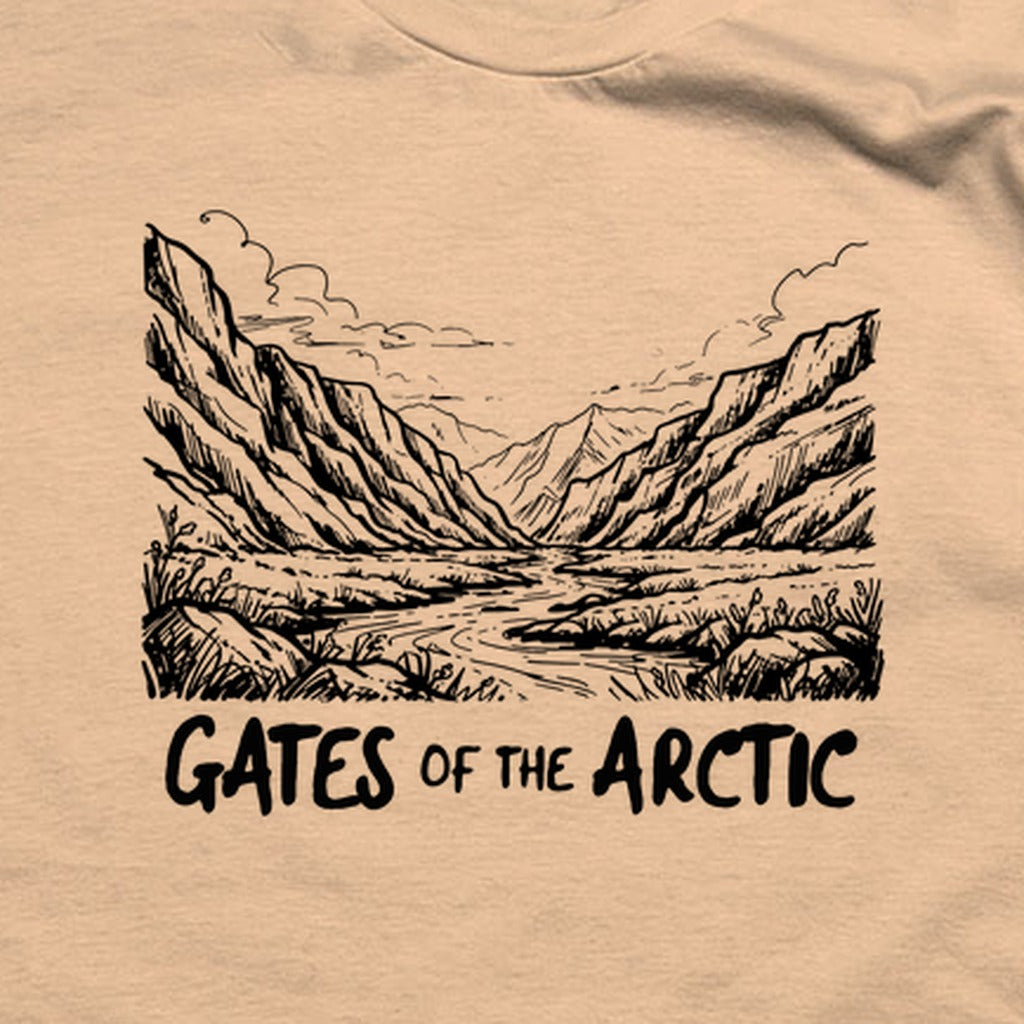 Gates of the Artic Line Drawing T-Shirt