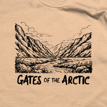 Gates of the Artic Line Drawing T-Shirt