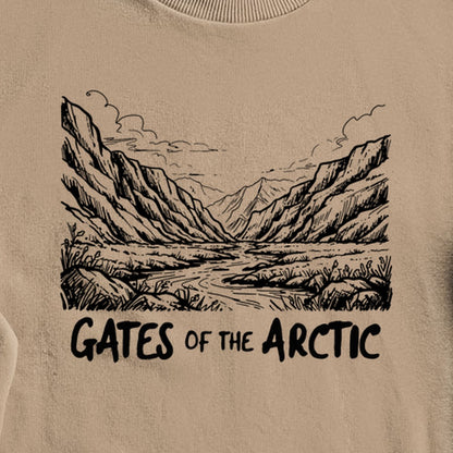 Gates of the Artic Line Drawing Crewneck Sweatshirt