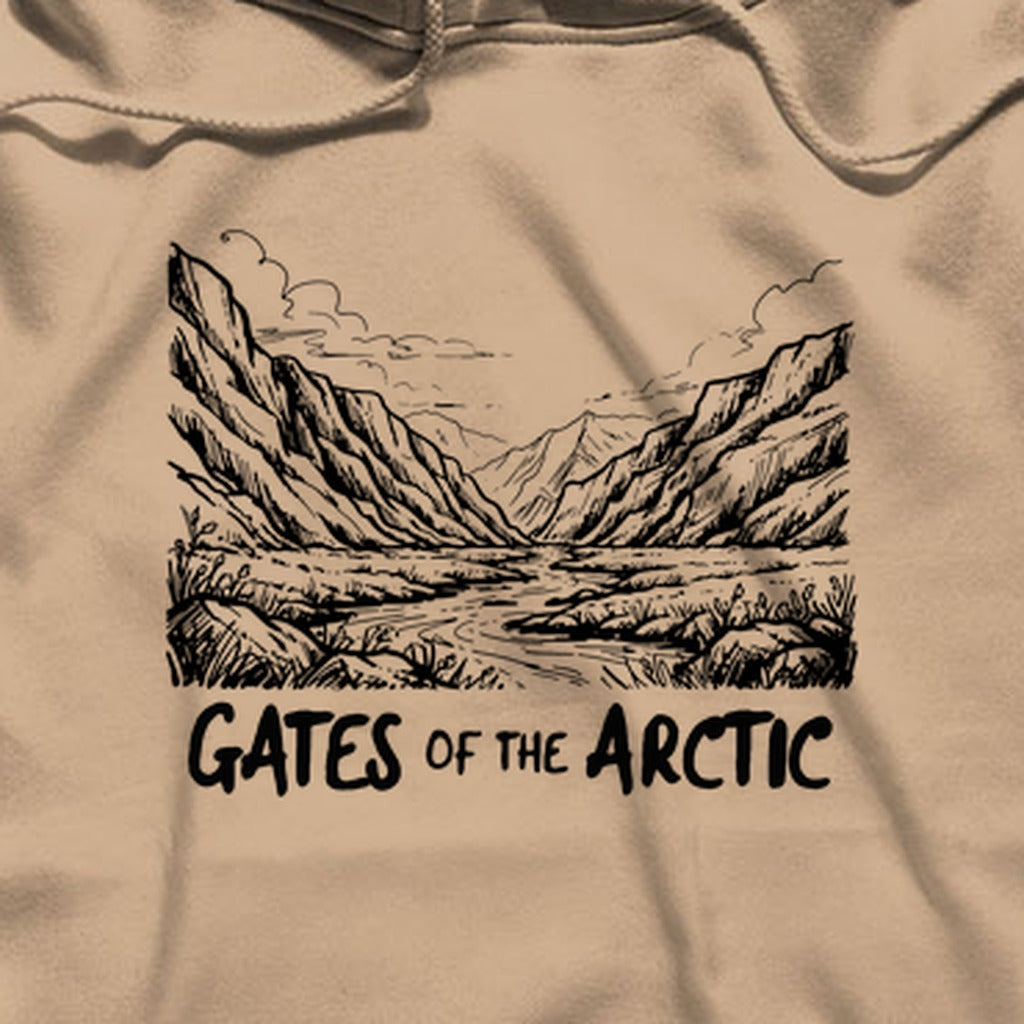 Gates of the Artic Line Drawing Hoodie