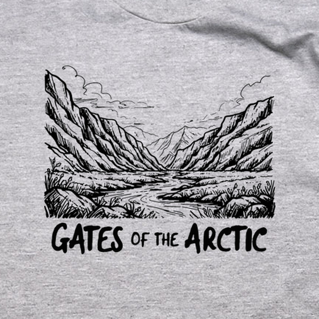 Gates of the Artic Line Drawing T-Shirt
