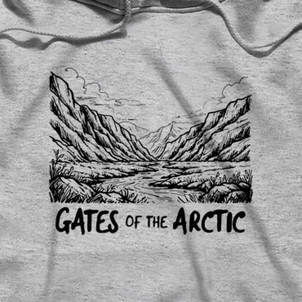 Gates of the Artic Line Drawing Hoodie