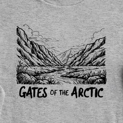Gates of the Artic Line Drawing Crewneck Sweatshirt