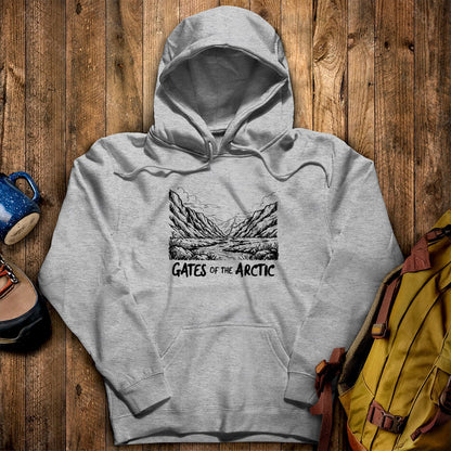 Gates of the Artic Line Drawing Hoodie