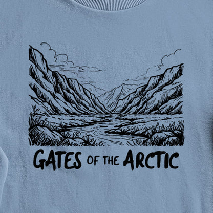 Gates of the Artic Line Drawing Crewneck Sweatshirt