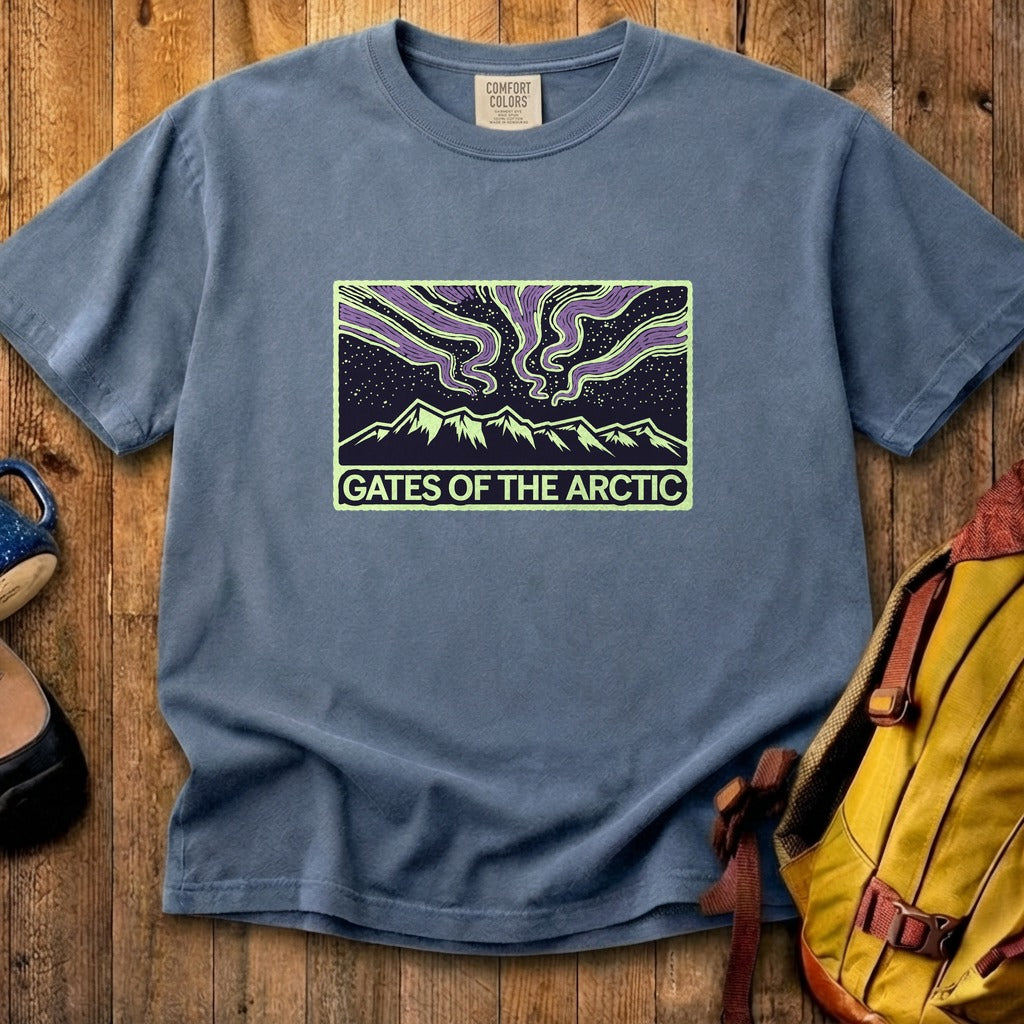 Gates of the Artic at Night Cotton T-Shirt