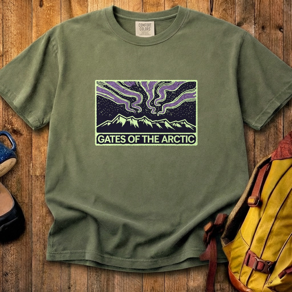 Gates of the Artic at Night Cotton T-Shirt