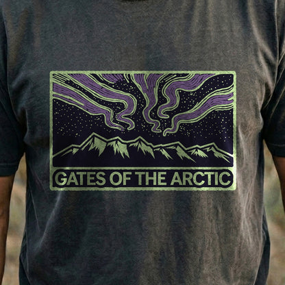 Gates of the Artic at Night Cotton T-Shirt