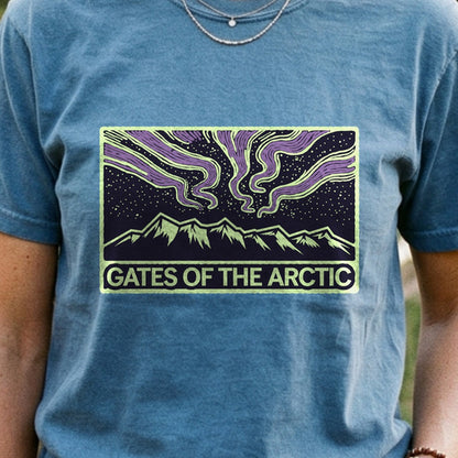 Gates of the Artic at Night Cotton T-Shirt