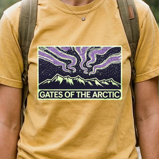 Gates of the Artic at Night Cotton T-Shirt