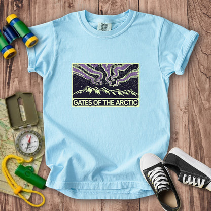 Gates of the Artic at Night Kids Cotton T-Shirt
