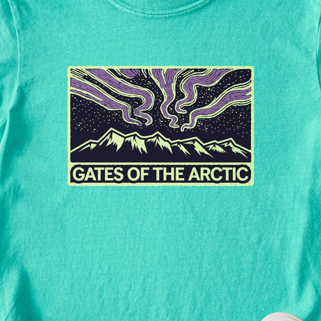 Gates of the Artic at Night Kids Cotton T-Shirt