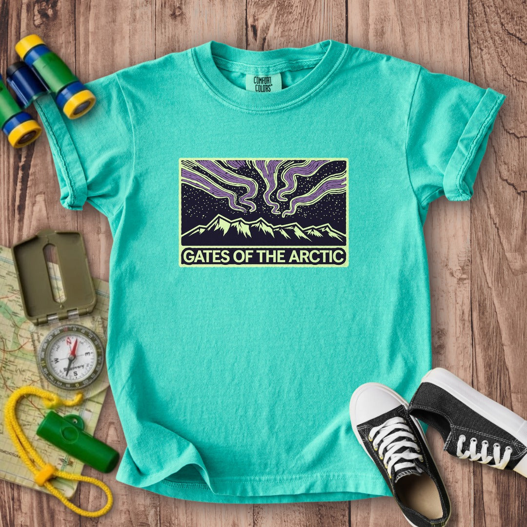 Gates of the Artic at Night Kids Cotton T-Shirt