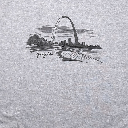 Gateway Arch Line Drawing Crewneck Sweatshirt