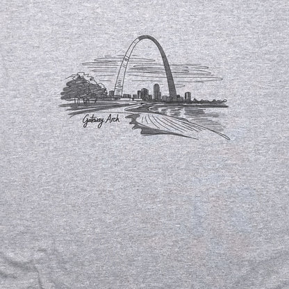 Gateway Arch Line Drawing T-Shirt