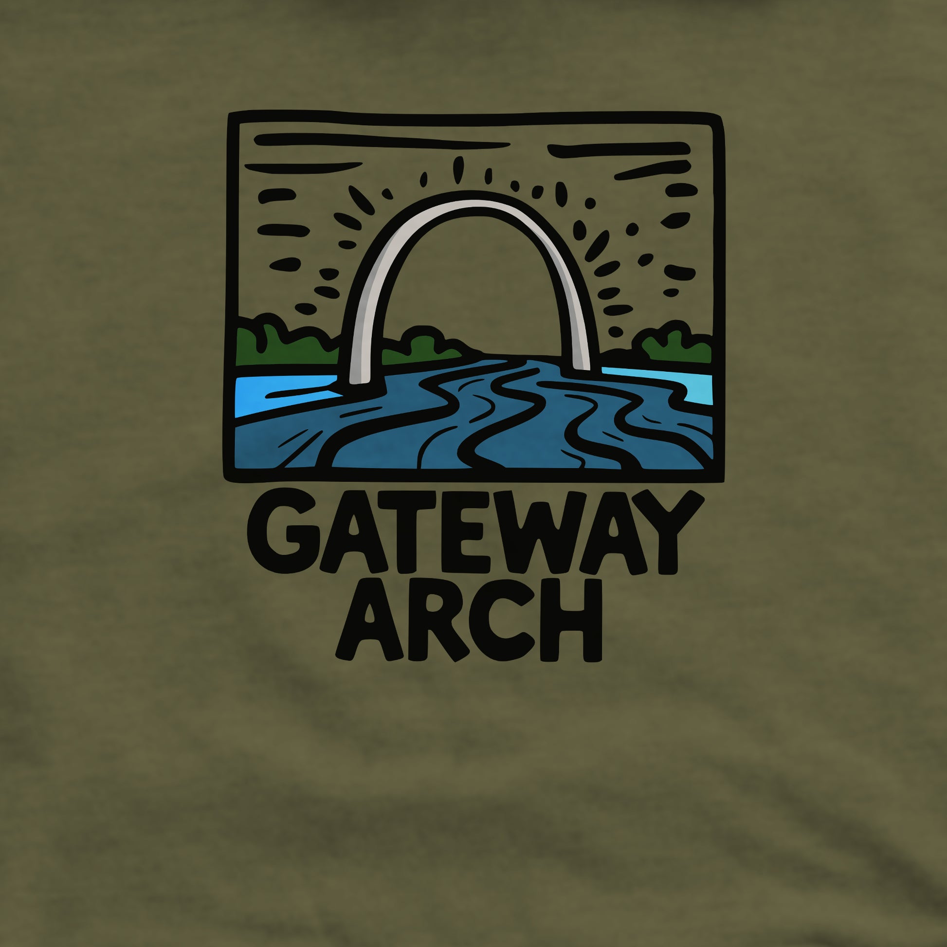 Gateway Arch National Park Crewneck Sweatshirt Adventure and Outdoors Themed Sweatshirt