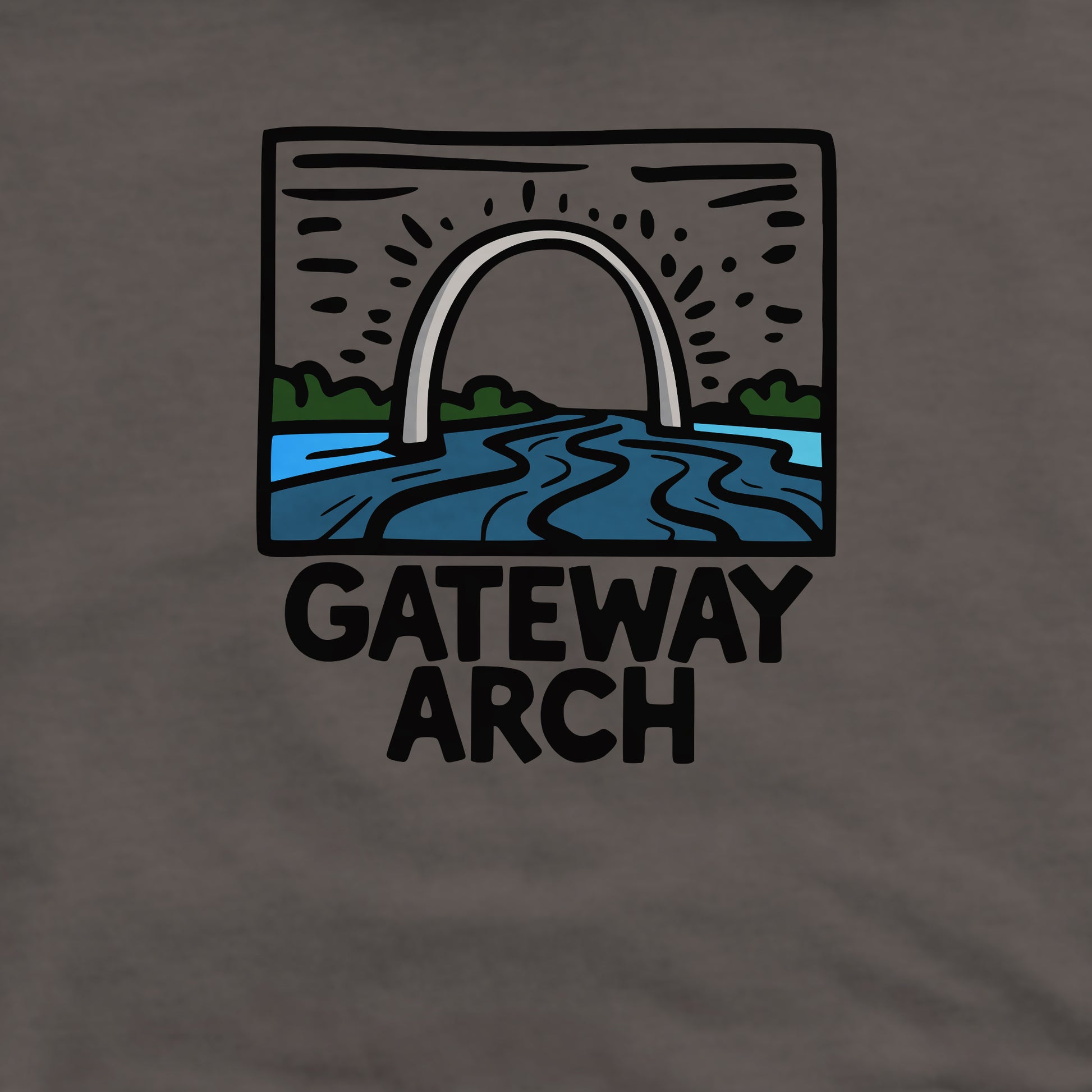 Gateway Arch National Park Crewneck Sweatshirt Adventure and Outdoors Themed Sweatshirt