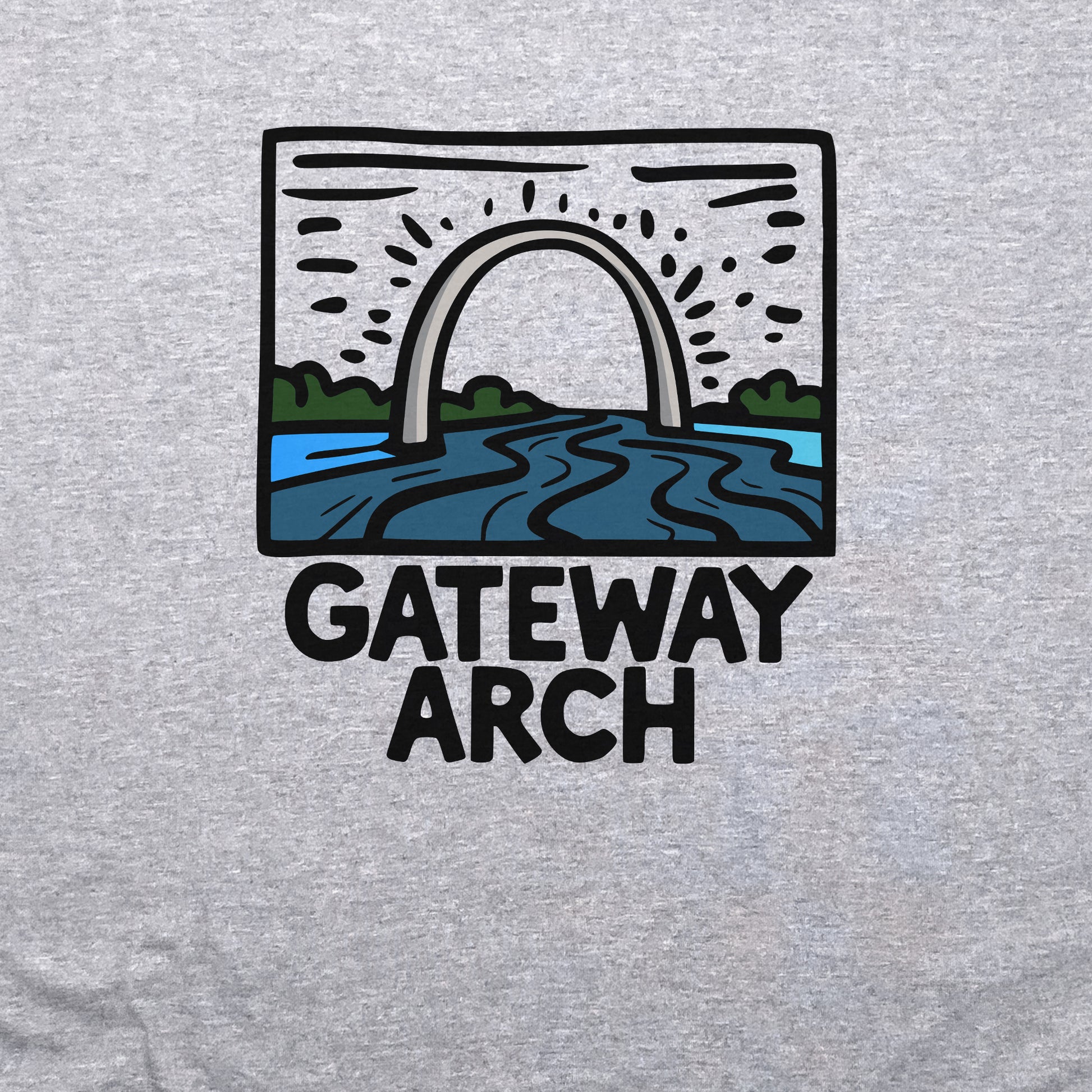 Gateway Arch National Park Crewneck Sweatshirt Adventure and Outdoors Themed Sweatshirt