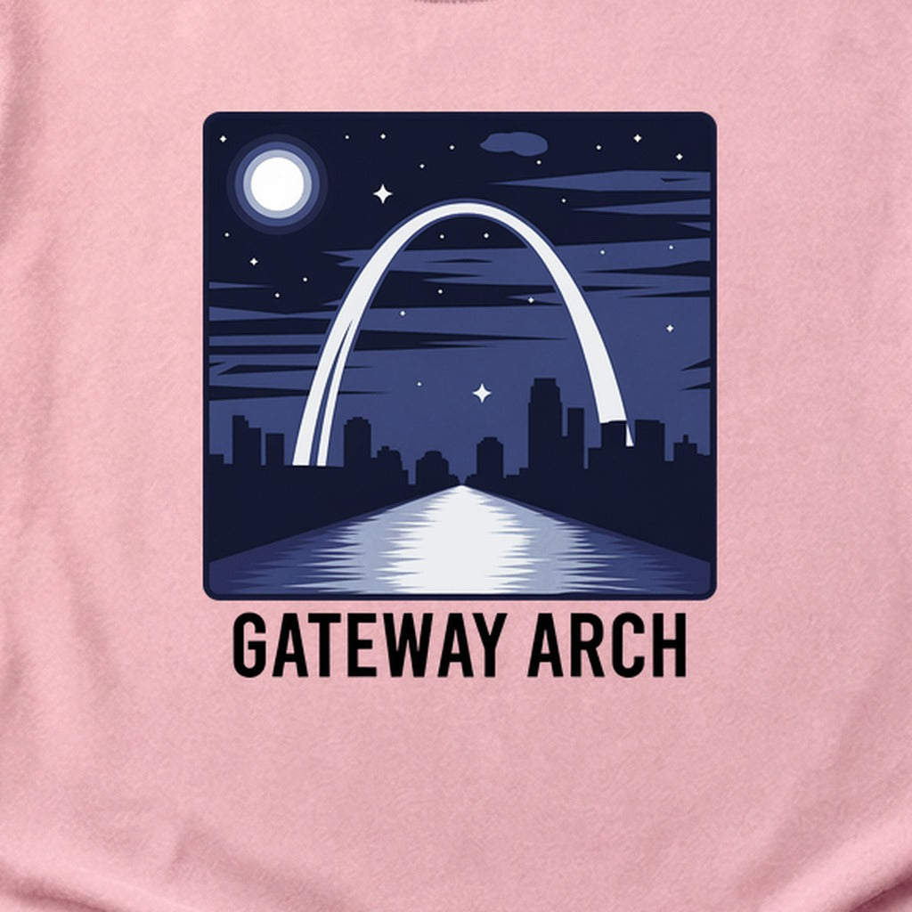Gateway Arch at Night Cotton T-Shirt