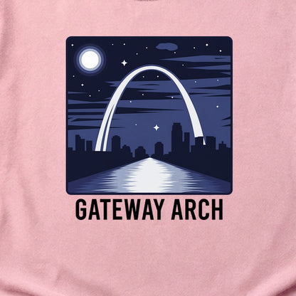 Gateway Arch at Night Cotton T-Shirt