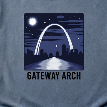 Gateway Arch at Night Cotton T-Shirt