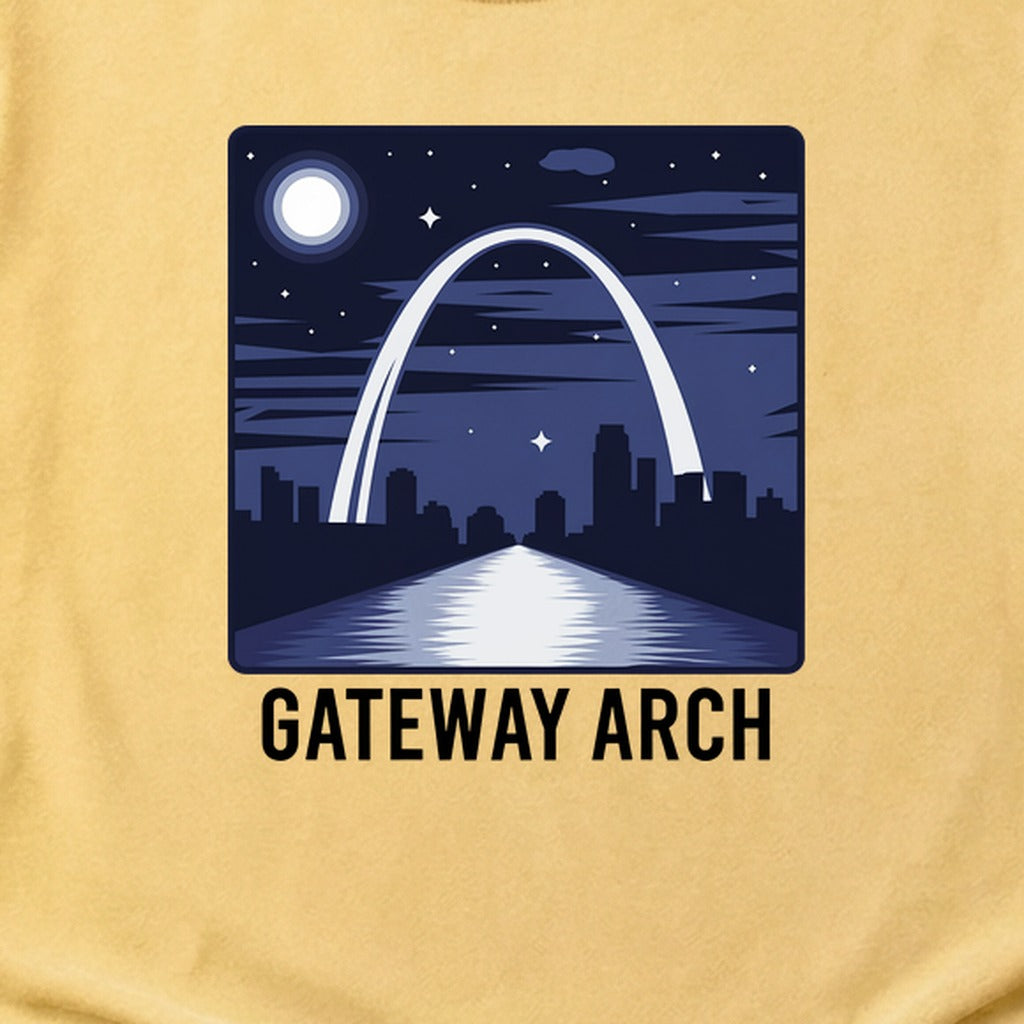 Gateway Arch at Night Cotton T-Shirt