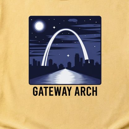 Gateway Arch at Night Cotton T-Shirt