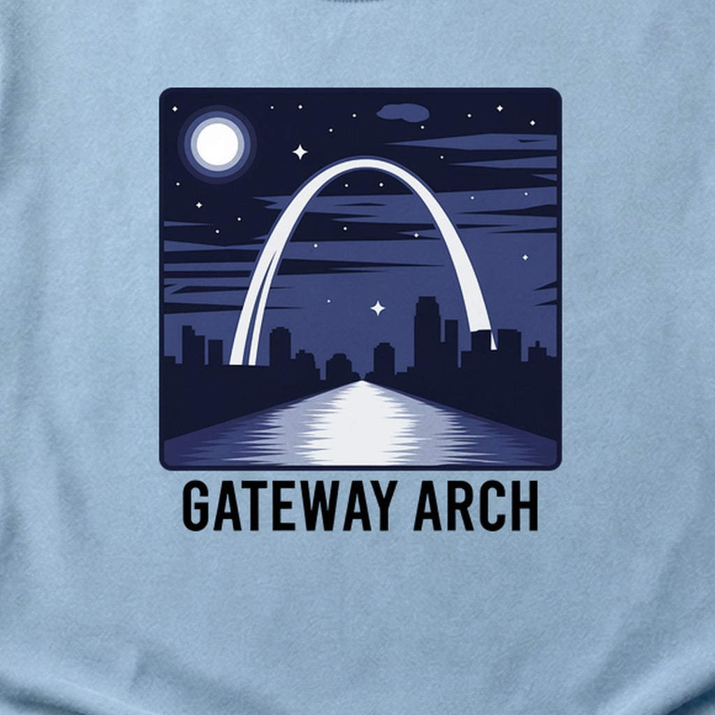 Gateway Arch at Night Cotton T-Shirt