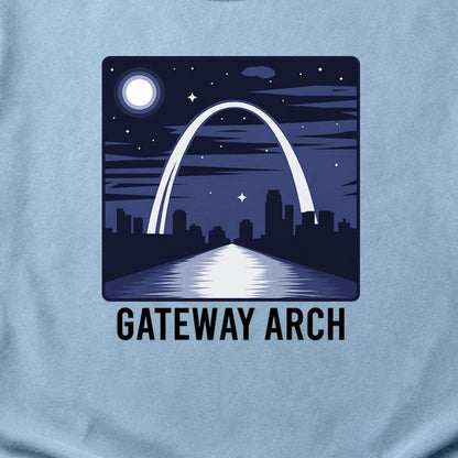 Gateway Arch at Night Cotton T-Shirt