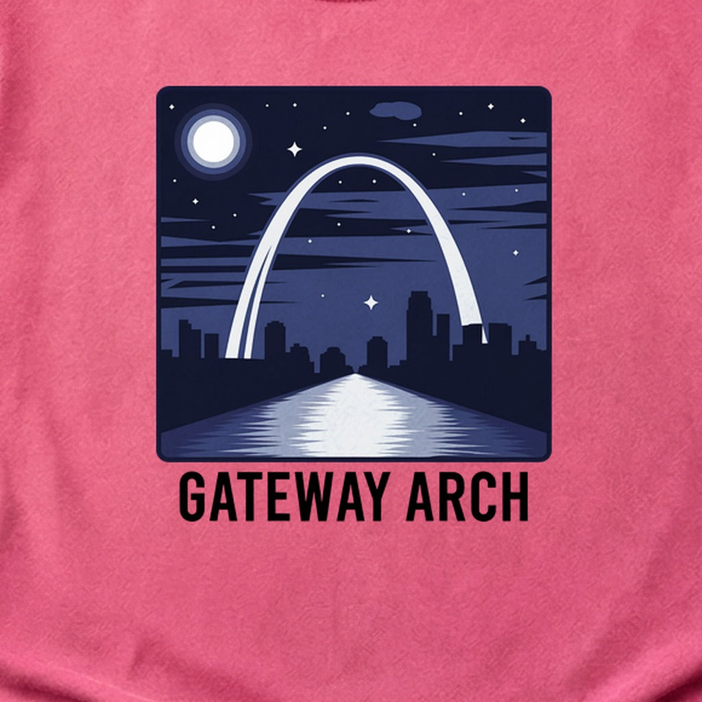 Gateway Arch at Night Cotton T-Shirt