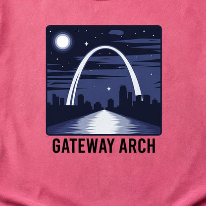Gateway Arch at Night Cotton T-Shirt