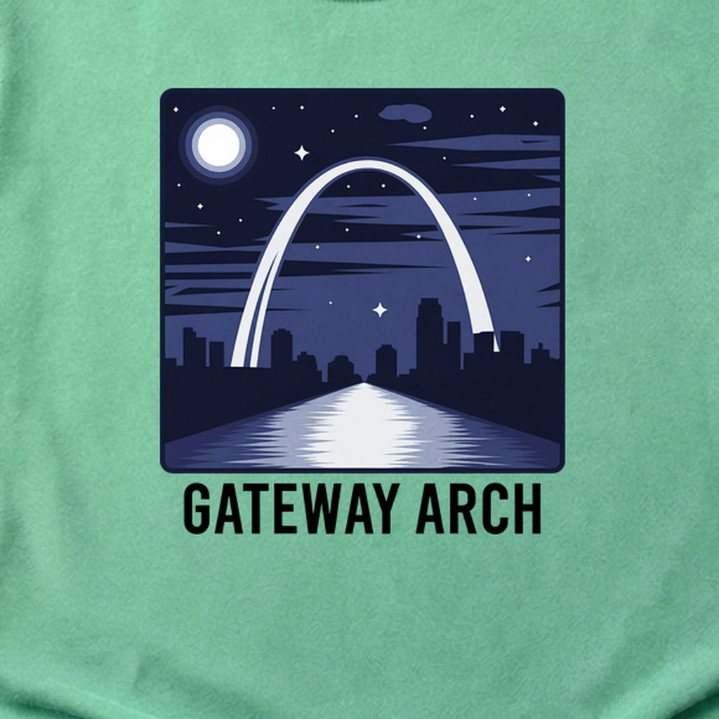 Gateway Arch at Night Cotton T-Shirt