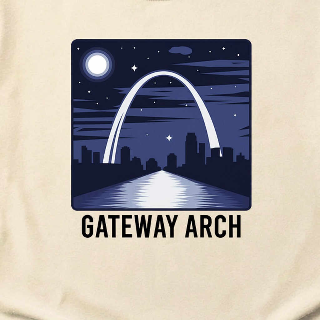 Gateway Arch at Night Cotton T-Shirt