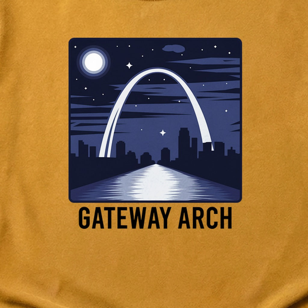 Gateway Arch at Night Cotton T-Shirt
