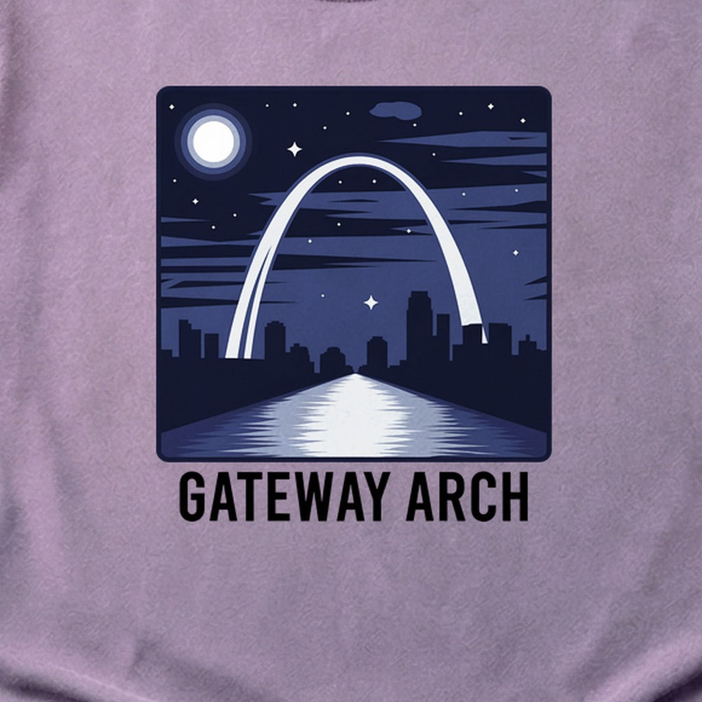 Gateway Arch at Night Cotton T-Shirt