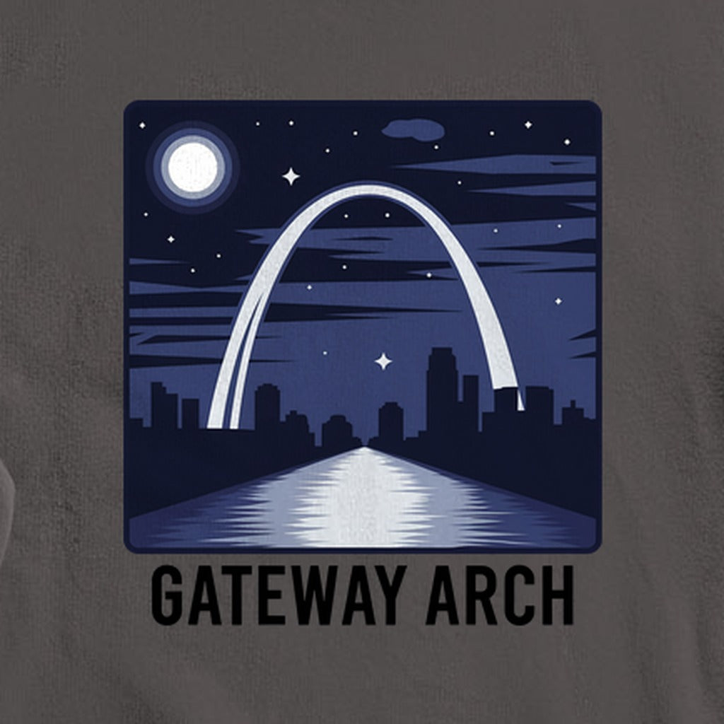 Gateway Arch at Night Crewneck Sweatshirt