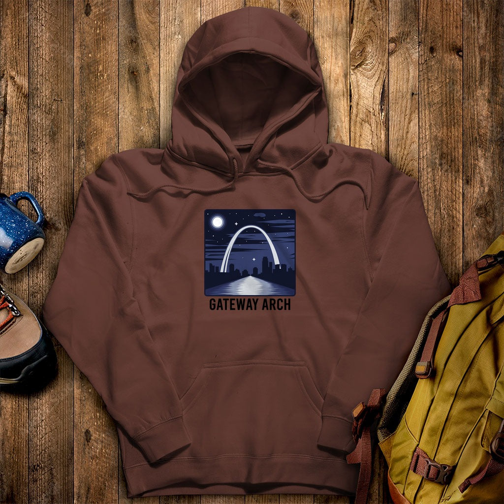 Gateway Arch at Night Hoodie