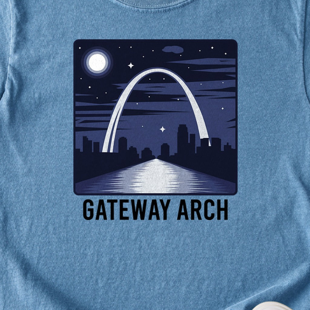 Gateway Arch at Night Kids Cotton T-Shirt