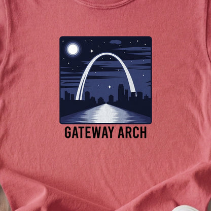Gateway Arch at Night Kids Cotton T-Shirt