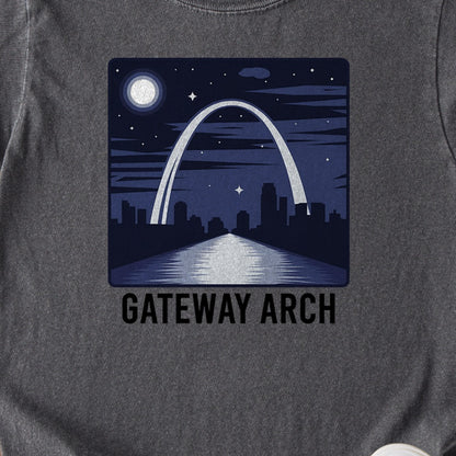 Gateway Arch at Night Kids Cotton T-Shirt