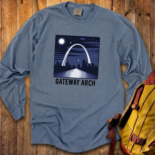 Gateway Arch at Night Premium Long Sleeve