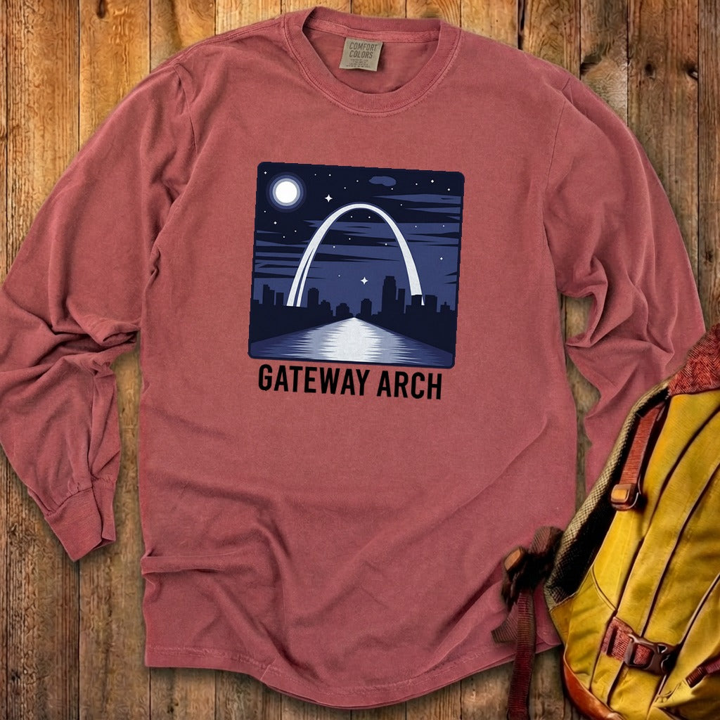 Gateway Arch at Night Premium Long Sleeve