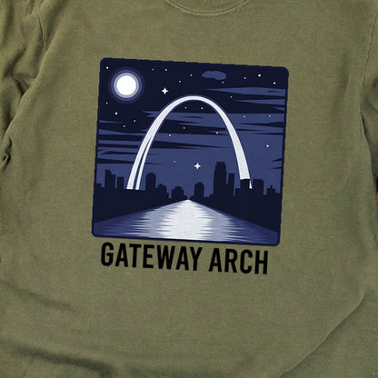 Gateway Arch at Night Premium Long Sleeve