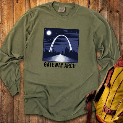 Gateway Arch at Night Premium Long Sleeve